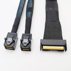 Xkuer Gen5 Slimline SAS MCIO 8X to 2 × SFF-8643 Server Data Transfer Cable 32G – Ultra-Fast, Reliable, Enterprise-Ready