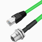 Xkuer M12 to RJ45 4Pin / 8Pin A-D-X Coded Industrial Ethernet Cable  | IP67 Waterproof