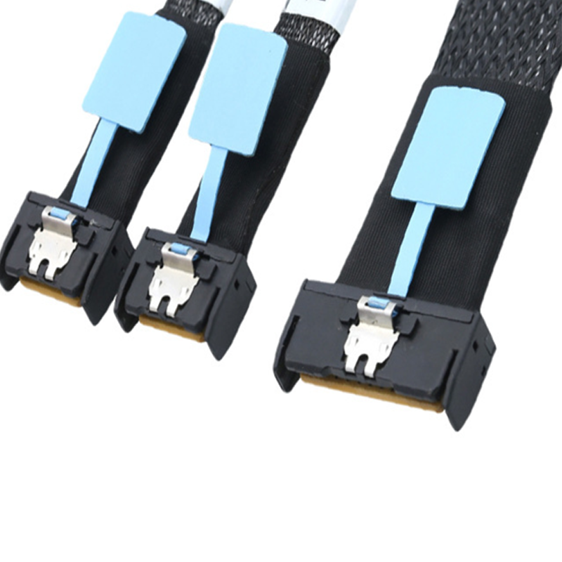 MCIO X8 to 2×MCIO X4 SlimSAS Server Data Cable | PCIe 5.0 High-Speed 32GT/s