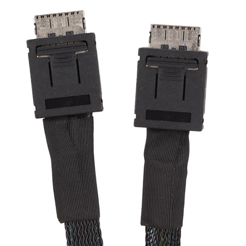 Xkuer SFF-8654 8I TO SFF-8611 4I×2  Mini SAS High-Speed Cable | 16-24Gbps | PCIe 4.0 | SAS 4.0
