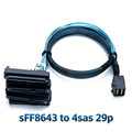 Xkuer SFF-8643 to 4 SAS Mini SAS HD  Extension Cable
