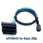Xkuer SFF-8643 to 4 SAS Mini SAS HD  Extension Cable