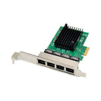 Xkuer 4-Port Gigabit PCIe Network Card RTL8111F Chipset | PCI-E X1 Server LAN Adapter for Soft Router & Network Aggregation