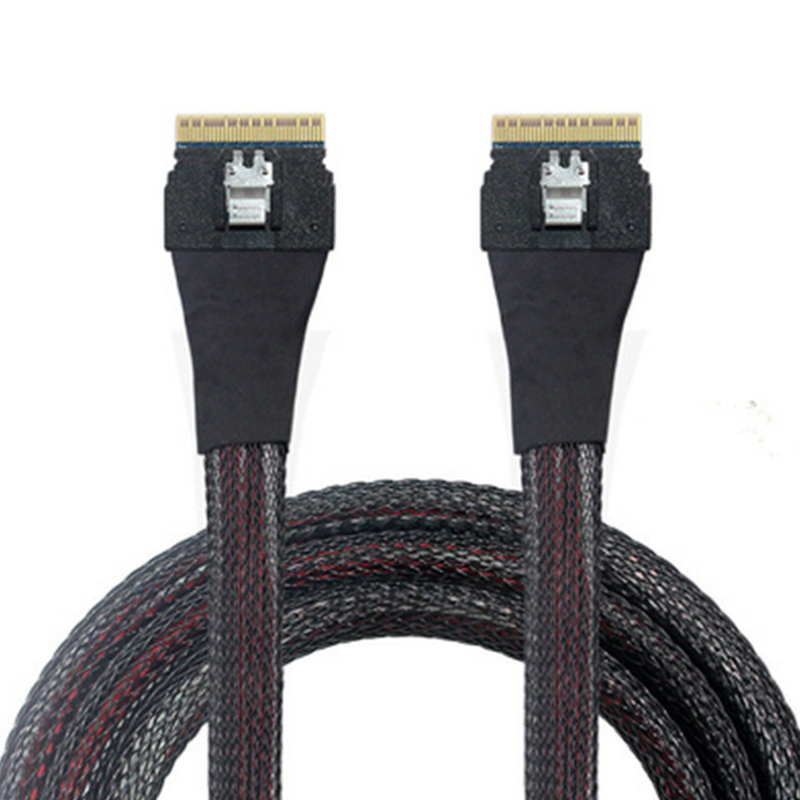 Slim SAS 4.0 SFF-8654 8i 74PIN High-Speed Data Cable for Enterprise Servers and RAID Controllers