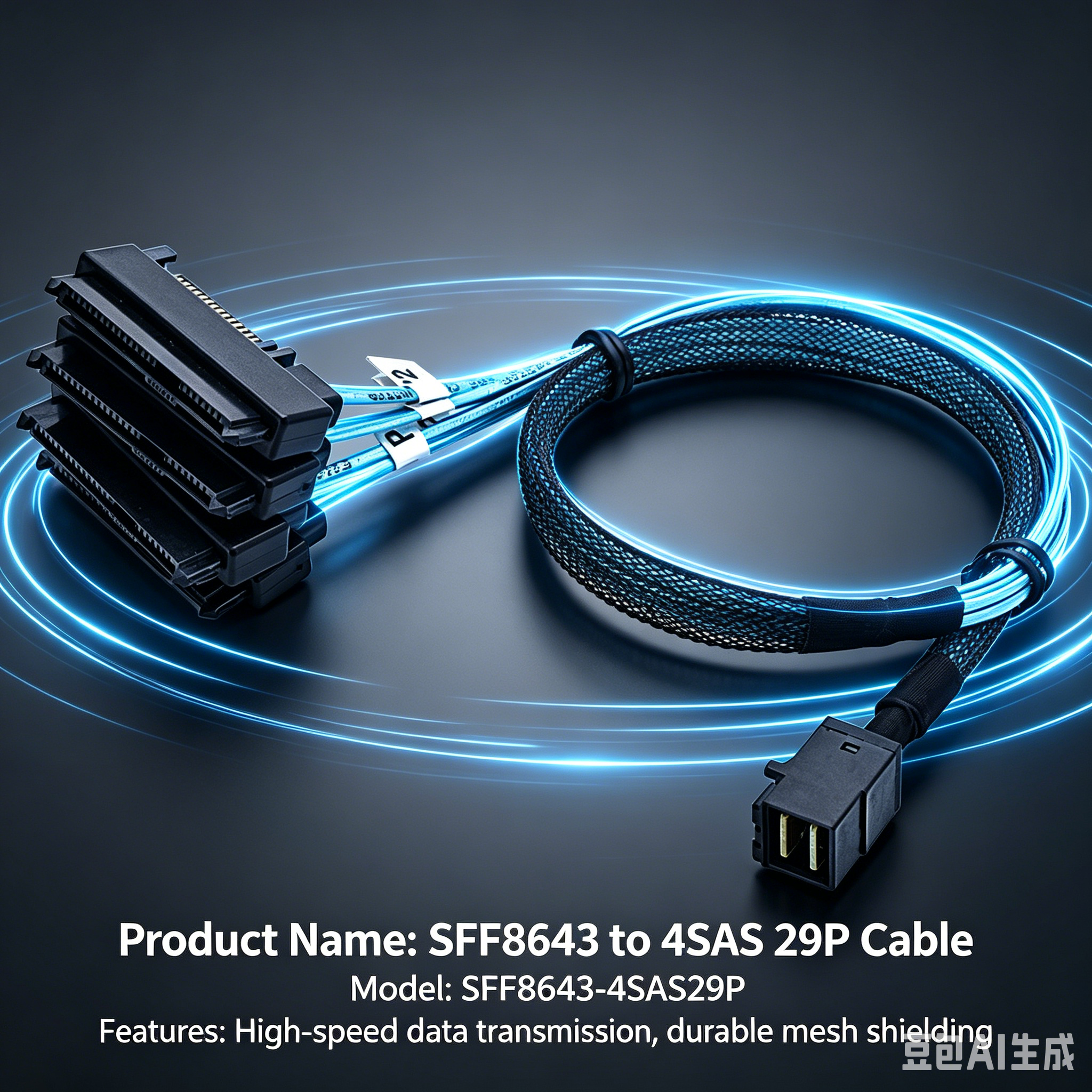 SFF-8643 TO 4*SATA