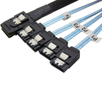 Xkuer Mini SAS SFF-8087 to 4x SATA 6Gbps Forward Breakout Cable for Server RAID Storage Systems