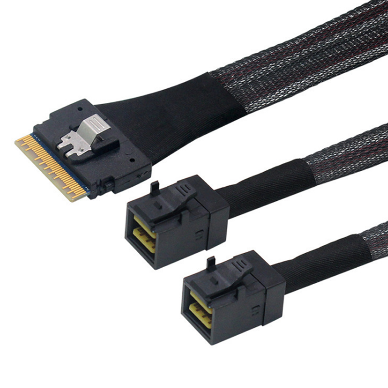 Xkuer SFF8654 8i to 2x SFF8643 HD Cable – Stable Fast 12Gbps Data Transmission