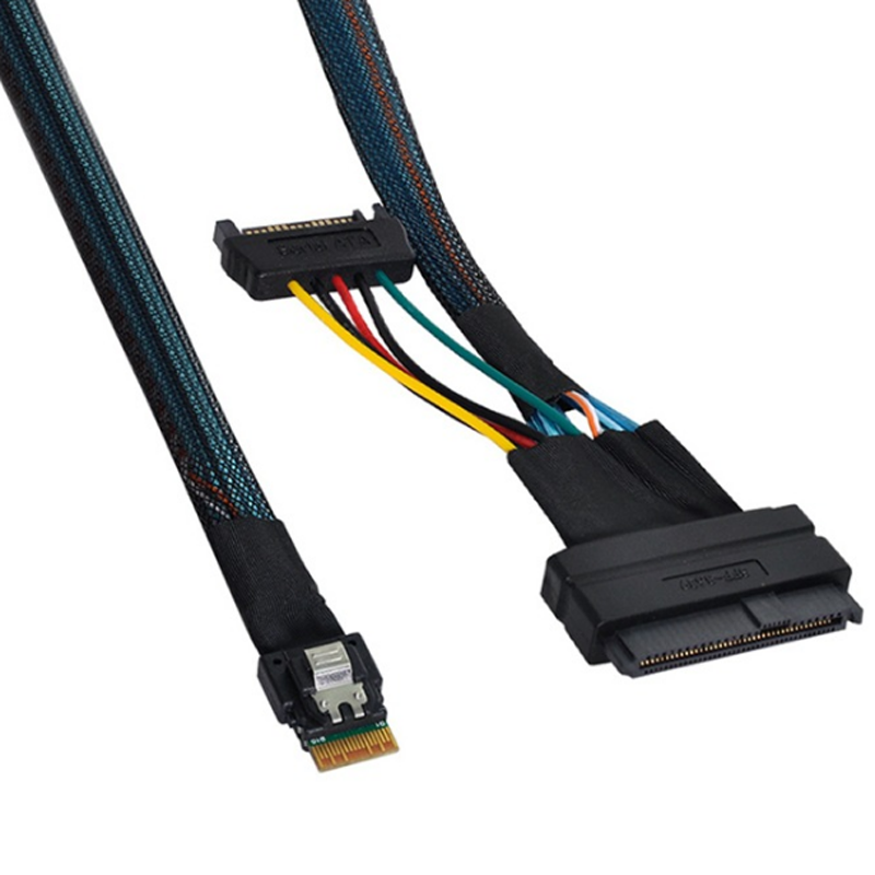 Xkuer SFF-8654 Slim SAS to SFF-8639 U.2 NVMe SSD Cable