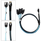 Mini SAS SFF-8654 to 4 SATA Cable for Servers RAID Controllers NAS Storage and Data Centers