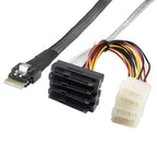 Xkuer SFF-8654 4i to 4x SFF-8482 Cable with SATA Power 12Gbps Mini SAS HD to 4 SAS/SATA Drives