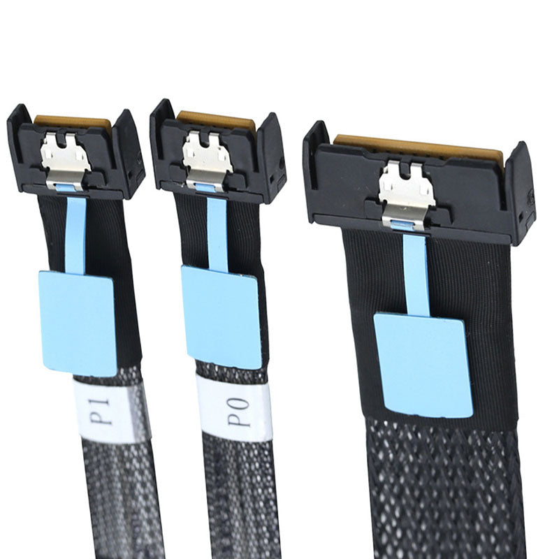 MCIO X8 to 2×MCIO X4 SlimSAS Server Data Cable | PCIe 5.0 High-Speed 32GT/s