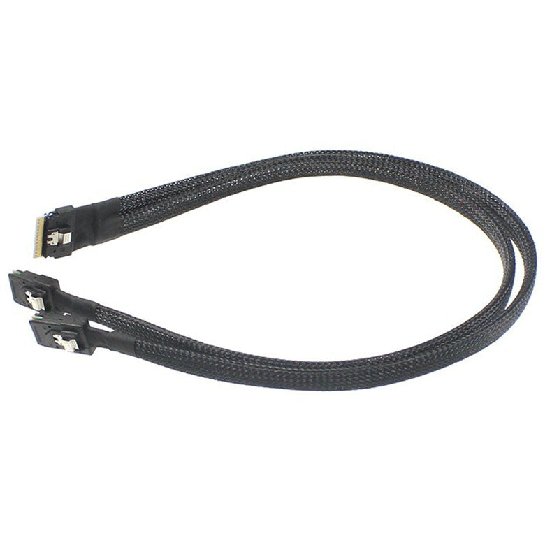 Xkuer SFF8654 8i to 2× SFF8087 High-Speed Mini SAS Cable