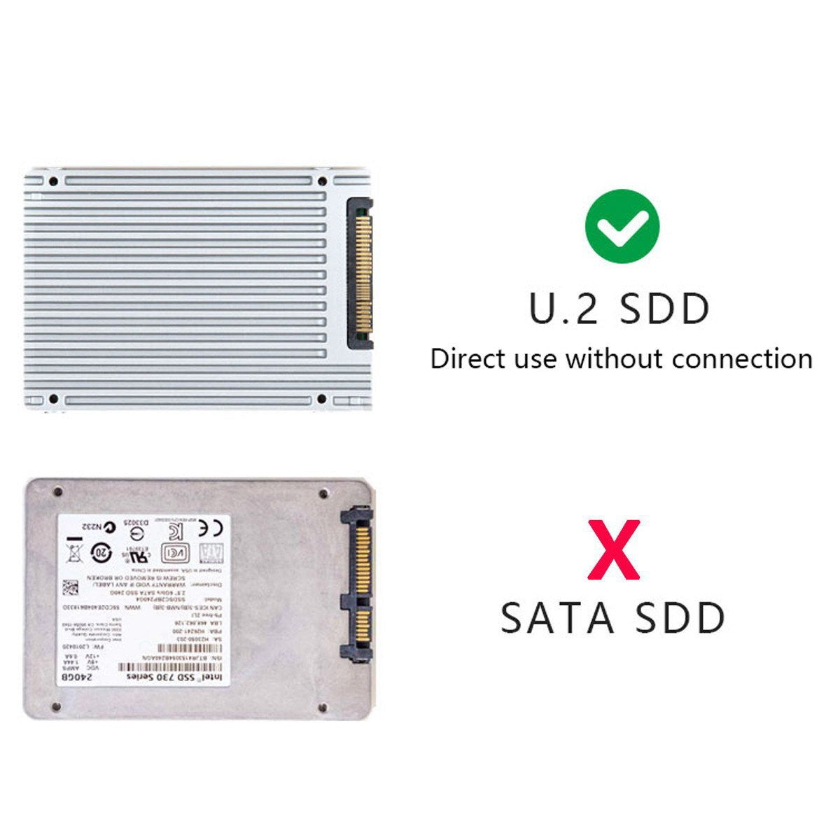Xkuer SFF-8611 4i to U.2 NVMe Cable – High-Speed PCIe 4.0 x4 Connection