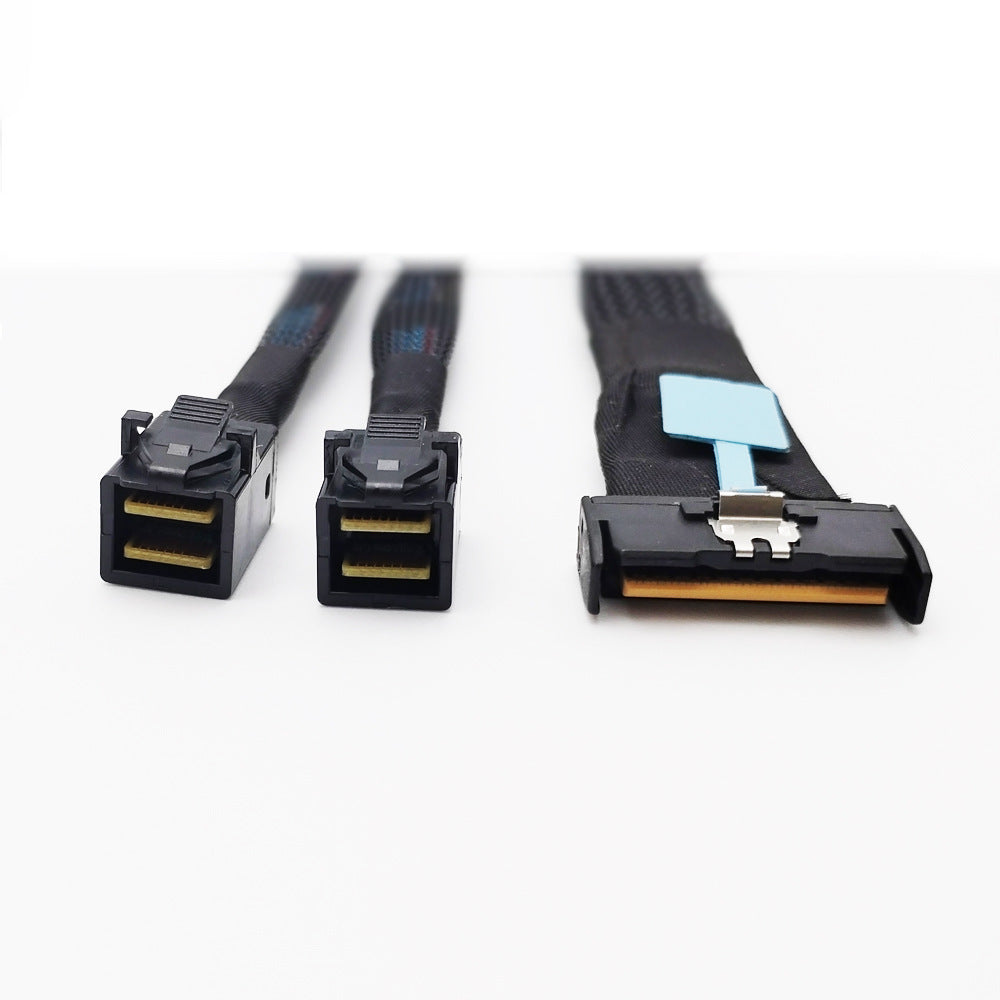 Xkuer Gen5 Slimline SAS MCIO 8X to 2 × SFF-8643 Server Data Transfer Cable 32G – Ultra-Fast, Reliable, Enterprise-Ready