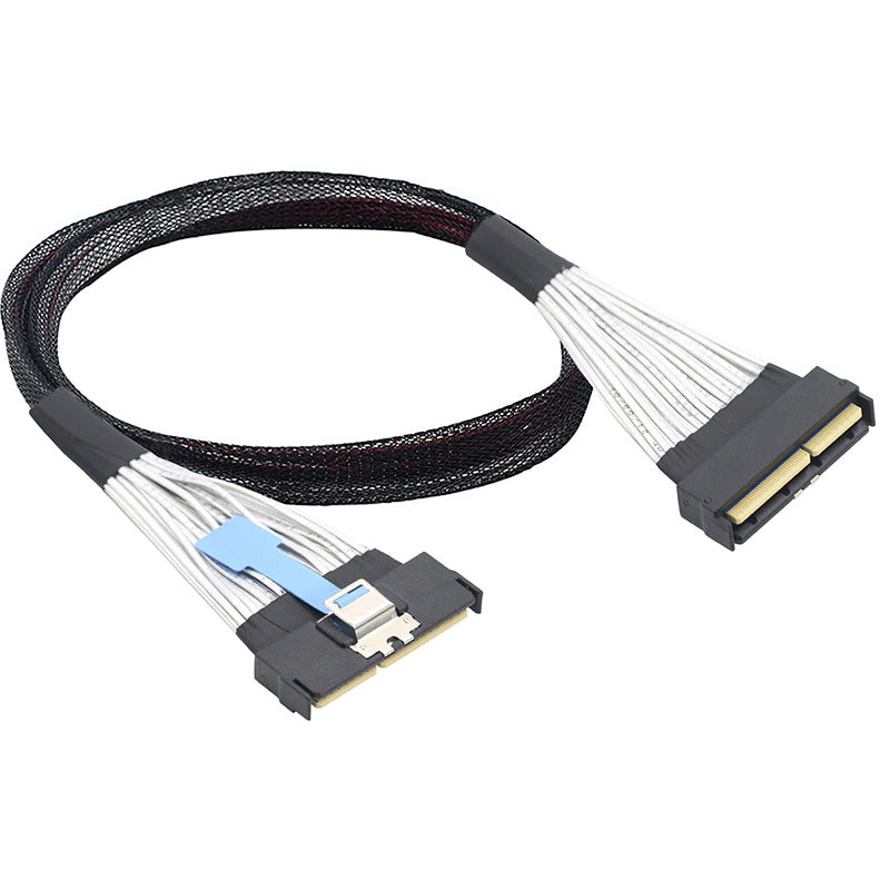 Xkuer MCIO 16X124P TO MCIO 16X124P PCIe 5.0 SlimSAS Cable