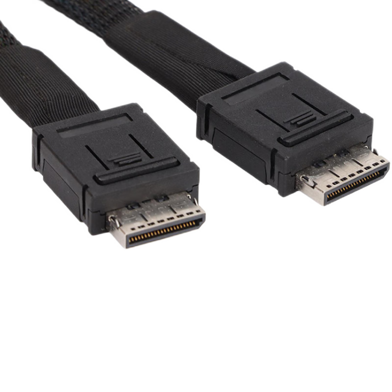 Xkuer SFF-8654 8I TO SFF-8611 4I×2  Mini SAS High-Speed Cable | 16-24Gbps | PCIe 4.0 | SAS 4.0
