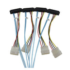 Xkuer High-Speed SFF8643 to SFF8482 SAS Cable – Power Support, Stable & Compatible for Storage Expansion