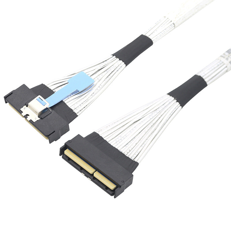 Xkuer MCIO 16X124P TO MCIO 16X124P PCIe 5.0 SlimSAS Cable