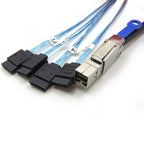 Xkuer SFF-8644 to 4 SATA Cable 12Gb/s Mini SAS HD High-Speed Storage Solution