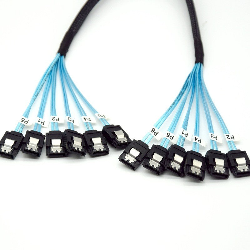 Xkuer SATA x6 / SATA x4 90 Degree Right Angle Extension Cable for Server Storage and Enterprise Systems
