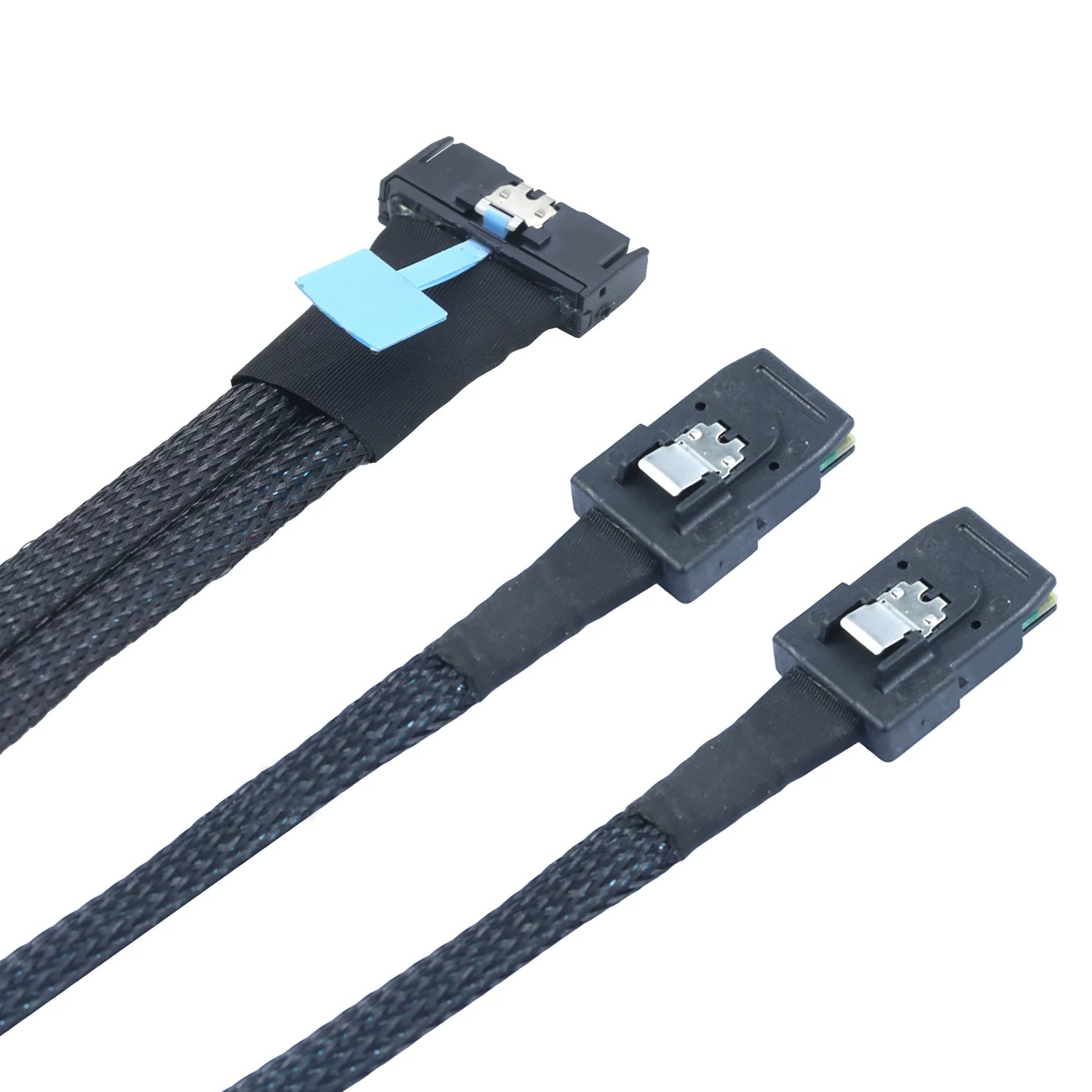 Xkuer PCIe Gen5 MCIO 8X 8i (74P) to Dual Mini SAS SFF-8087 Server Adapter Cable | 32Gbps High-Speed Data Transfer