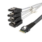 Xkuer Mini SAS SFF-8654 to 4 SATA Adapter Cable