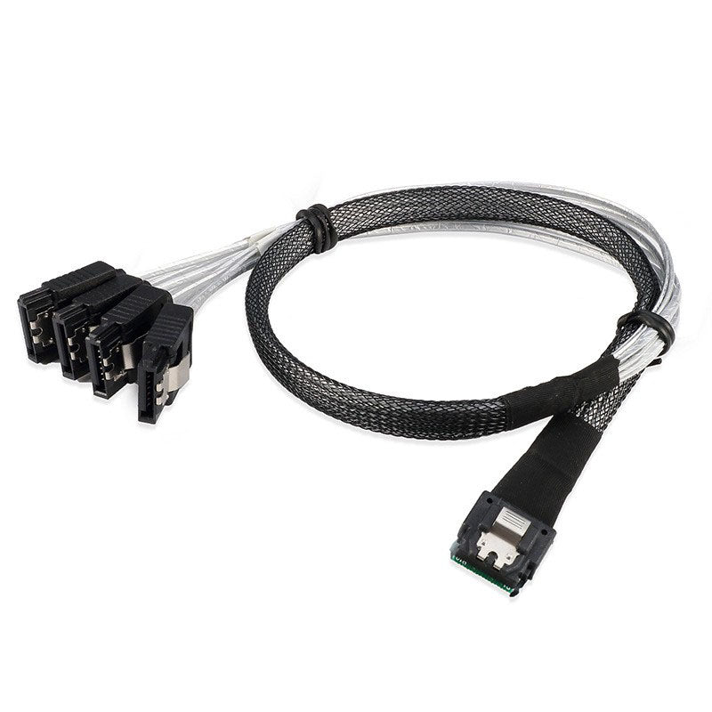 Xkuer Mini SAS SFF-8654 to 4 SATA Adapter Cable