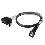 Xkuer Mini SAS SFF-8654 to 4 SATA Adapter Cable