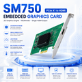 Xkuer SM750 PCIe X1 to HDMI Graphics Card Embedded 2D Multimedia Display Solution