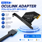 Xkuer PCIe 4.0 OCULINK ADAPTER SFF-8611 / SFF-8612 to U.2 SSD & eGPU