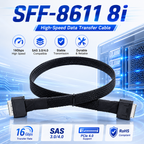 Xkuer SFF-8611 8i – Ultra-Fast 16Gbps Data Transfer Cable, PCIe 4.0 Ready
