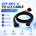 Xkuer SFF-8611 4i to U.2 NVMe Cable – High-Speed PCIe 4.0 x4 Connection