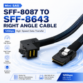 SFF-8087 to SFF-8643 90° Right Angle Cable