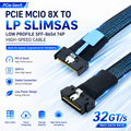 Xkuer PCIe Gen5 MCIO 8X to LP SlimSAS SFF-8654 74P High-Speed Server Cable 32GT/s Ultra-Fast Data Transfer | Enterprise Storage & AI Server Ready