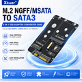 Xkuer M.2 NGFF & mSATA to SATA III 2-in-1 SSD Adapter Converter Card