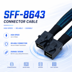 Mini SAS HD SFF-8643 to SFF-8643 Internal Cable for High-Speed Data Transmission in Servers and Storage Systems