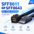 SFF8611 to SFF8643 NVMe High-Speed Data Cable for Server RAID and Enterprise Storage Applications