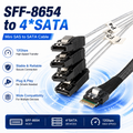 Xkuer Mini SAS SFF-8654 to 4 SATA Adapter Cable