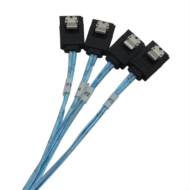 Mini SAS HD SFF-8643 to 4 SATA 7Pin Cable Supporting Forward and Reverse Data Transmission for Enterprise Storage