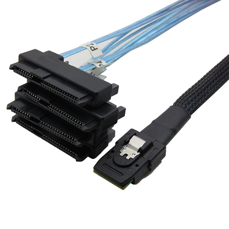 Xkuer Mini SAS SFF-8087 to SFF-8482 12Gbps Mini SAS Cable for High Performance Server Storage and Enterprise RAID Applications