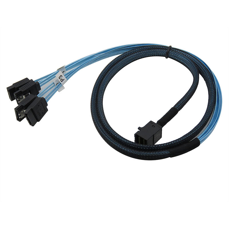 Xkuer SFF-8643 to 4x SATA Extension Cable Mini SAS HD 36Pin Forward and Reverse Compatible Cable for Server RAID Storage Applications