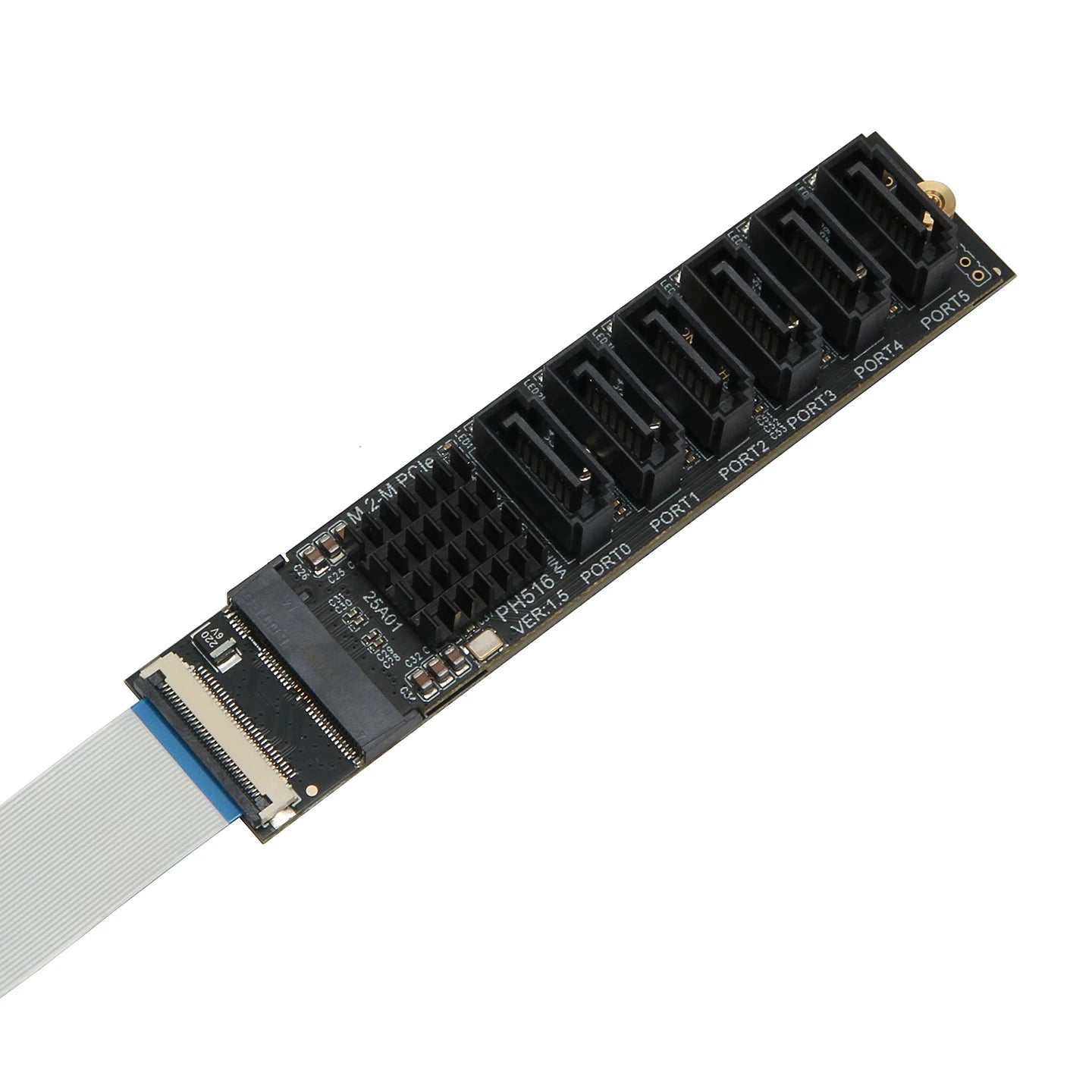 Xkuer M.2 A+E Key to SATA 3.0 Adapter 5/6 SATA Ports Expansion Card