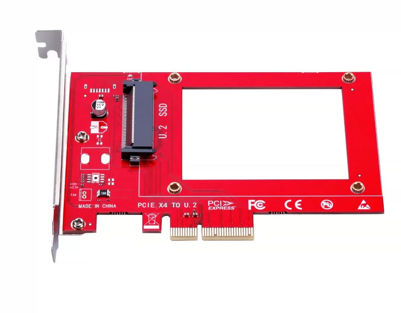 Xkuer U.2 (SFF-8639) NVMe SSD to PCIe 3.0 x4 Adapter Card, Direct Mount U.2 SSD Expansion Card for Desktop, Workstation & Server