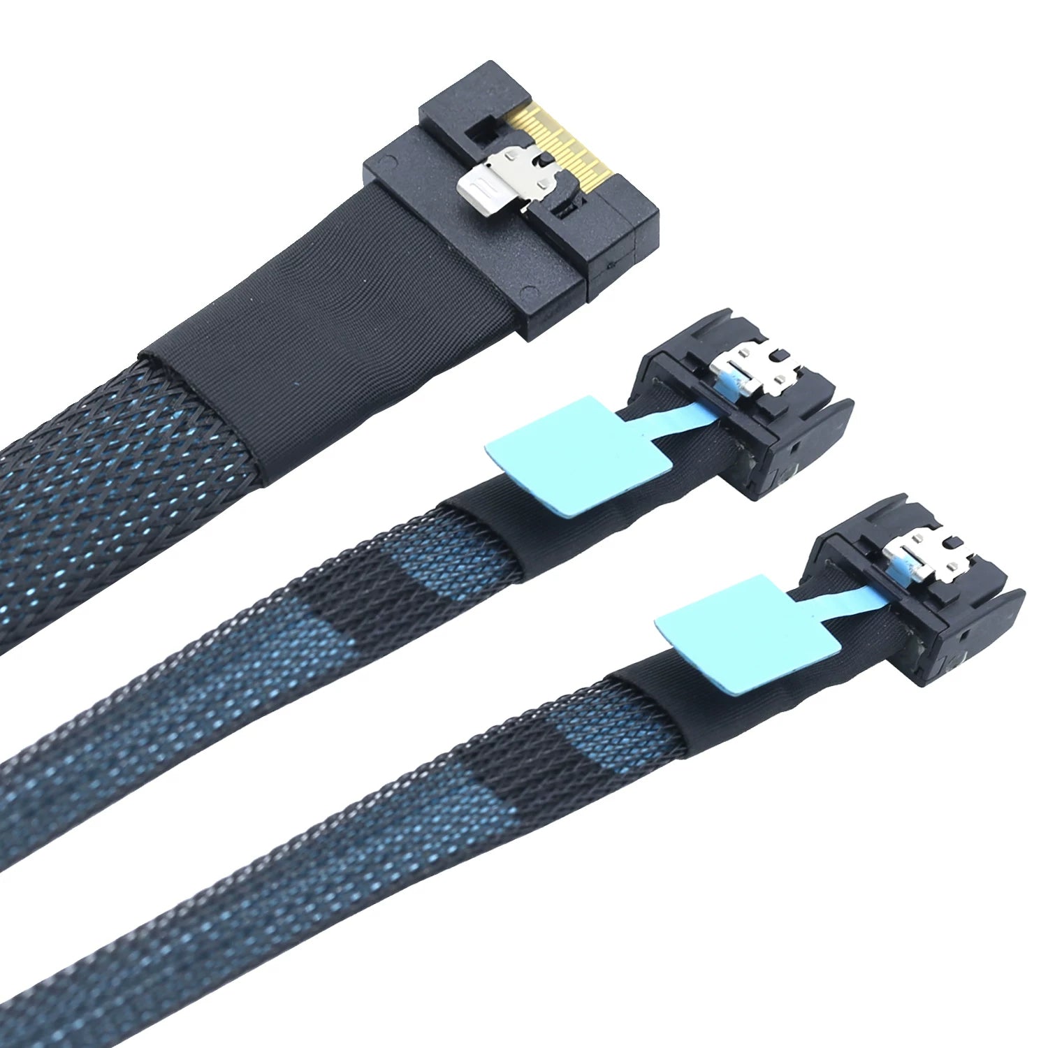 Xkuer SFF-8654 8i to Dual MCIO 4i Internal Server Cable High-Speed Data Transfer Solution