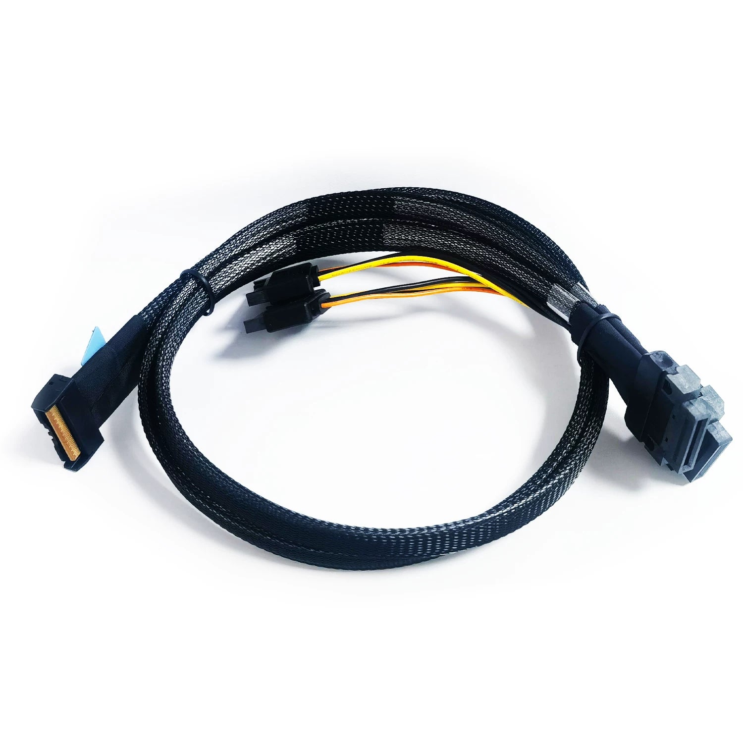 Xkuer MCIO X8 to Dual E1.S / E3.S SSD Cable PCIe 5.0 Gen5 8i High-Speed Server Storage Cable