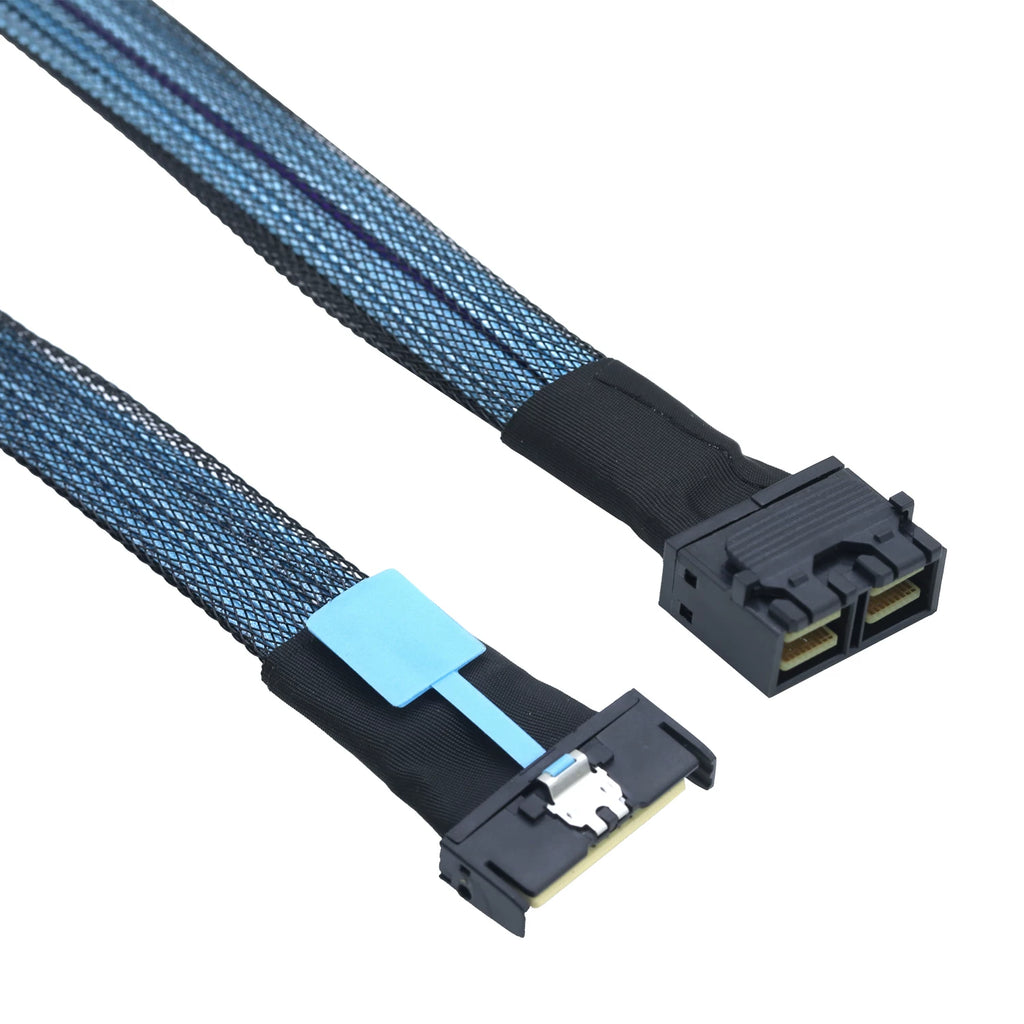 Xkuer PCIe Gen5 MCIO 8i to 8X Dual Mini SAS HD SFF-8643 Enterprise Server Adapter Cable 24Gbps SAS-4 High-Speed Data Transfer