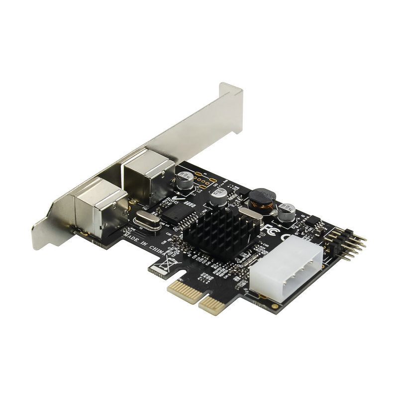 Xkuer PCI-E to PS/2 Expansion Card – Dual Keyboard & Mouse Ports, Driver-Free MCS9990 Chip