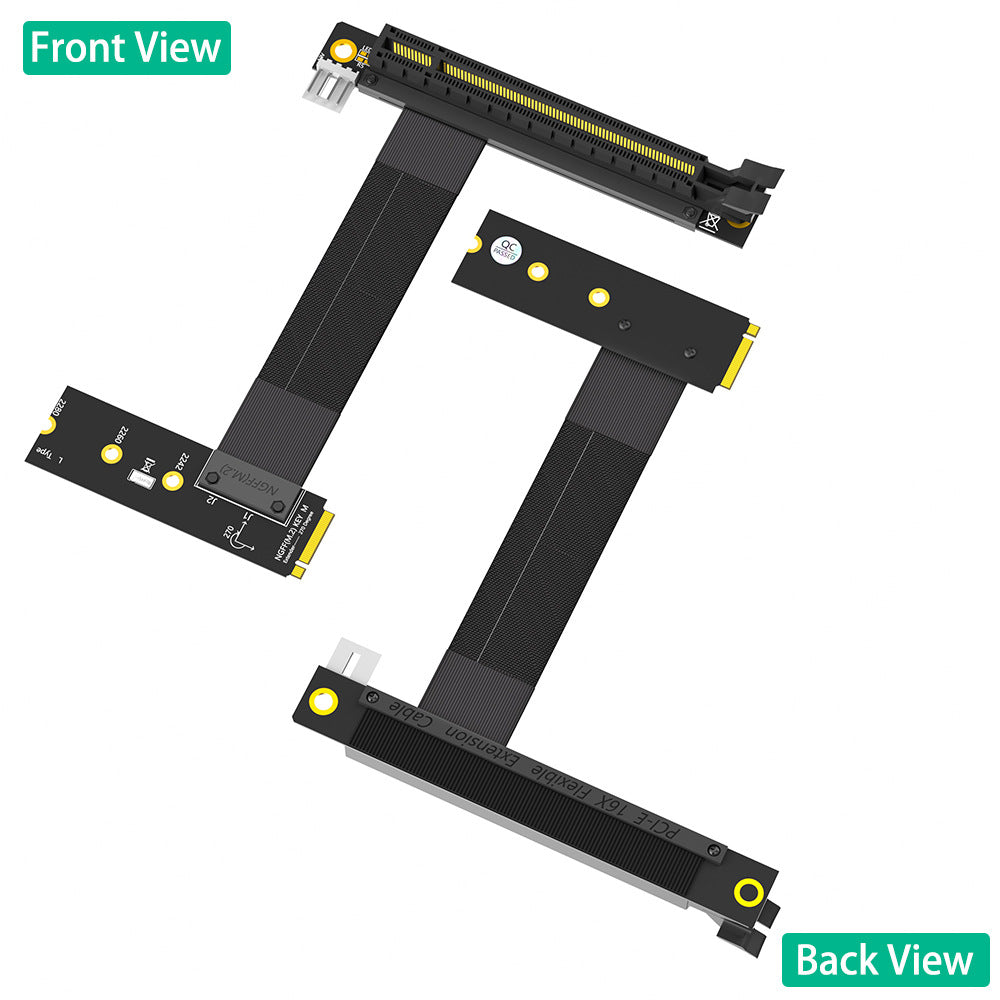 Xkuer PCI-E x16 90° Graphics Card Riser Cable M.2 NGFF Key M Extension Adapter