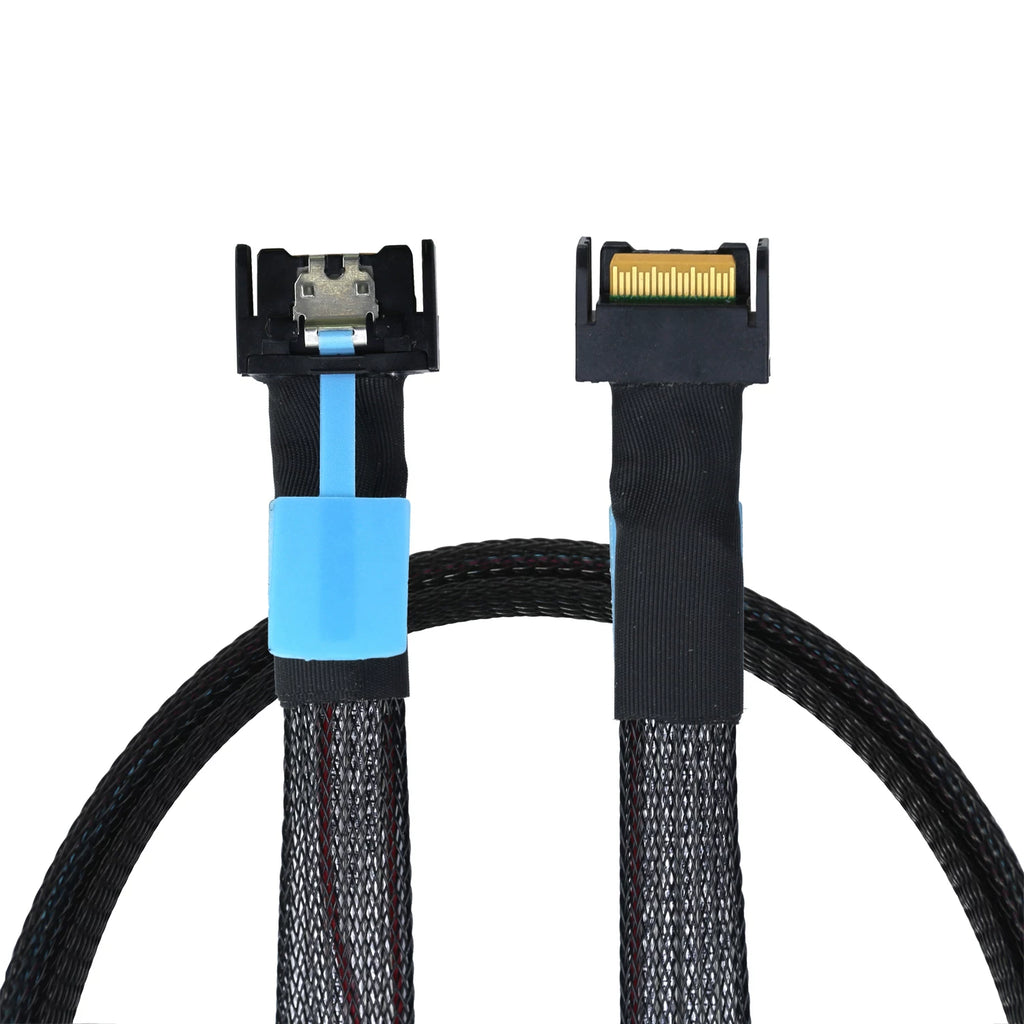 Xkuer Gen5 PCIe MCIO Slimline SFF-8654 4i to MCIO 4i High-Speed Server Data Cable