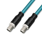 Xkuer M12 to M12 Male to Male X-Coded 8-Pin High Flex Profinet Ethernet Cable Industrial Communication Network Cable IP67